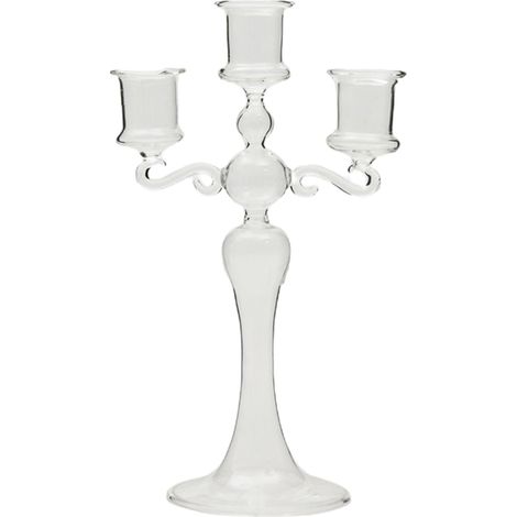 Bougeoir à trois têtes : 3 bras pour bougies, bougie créative en verre français, bougie pour un dîner romantique.
