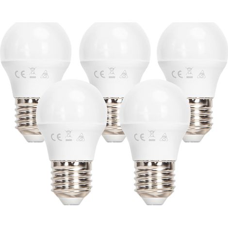 Aigostar Set 5 Lampadine LED G45 E27 6W 510lm Luce Naturale 4000K (1/5)