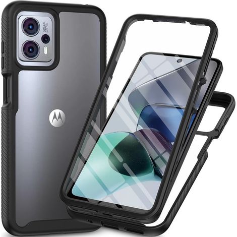 Étui pour Motorola Moto G13 / G23 4G, antichoc, avec film protecteur, noir