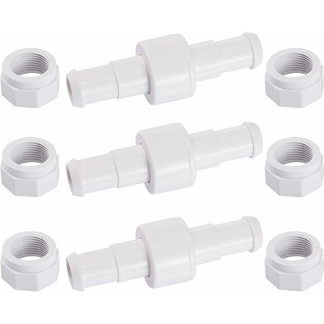 D20 Lot de 3 Raccords Rotatifs pour Tuyau D'arrosage avec 6 Embouts D15 Compatibles avec Zodiac Polaris 180 280 380 Robot Nettoyeur Piscine (1/5)