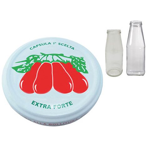 Tapones de giro decorativos Ø63 mm – Paquete de 100 piezas – Para passata de tomate