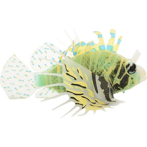 Künstlicher Silikon-Leuchtfeuerfisch, Schneckenfisch, Aquarium-Dekoration, Grün (1/5)