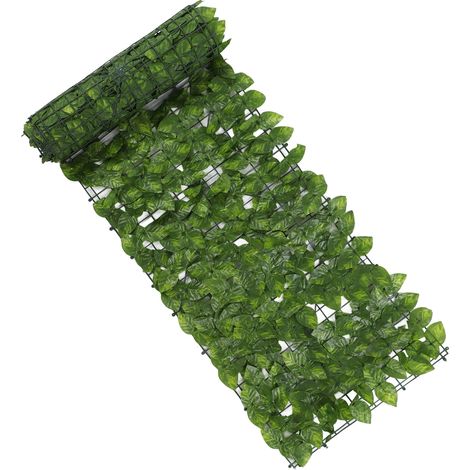 Clôture Artificielle Anti-Chute Feuillage Simulé Pomme Imprimé 0,5x3m Écran Décoratif Balcon Jardin (1/5)
