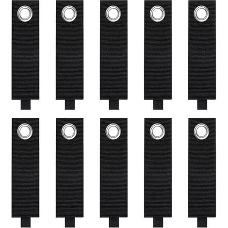 10PCS Organisator Support Rallonge, Sangles Rangement d'extension Robustes Sangles Cable à Boucle à Crochet Portables with Œillet pour le Stockage de Câbles de Cordes de Tuyau d'arrosage (1/5)
