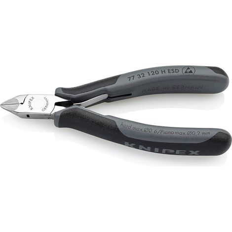Pince coupante de côté pour l'électronique, 77 32 120 H ESD (1/4)