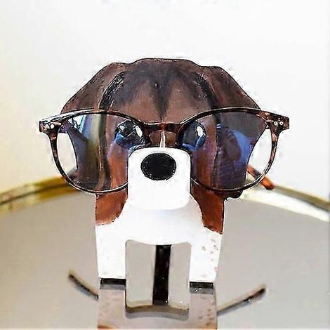 Porte-verres en bois massif, motif animal, style chien, 8 pièces. Décoration de Noël créative. Cadeau idéal.