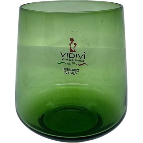 Vetrerie Riunite ABC, set 6 bicchieri acqua 35 cl, in vetro colorato, verde