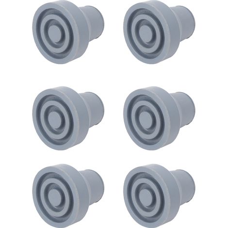 Embouts de canne en caoutchouc souple, résistants à l'usure, robustes et stables, diamètre intérieur 16 mm (6 pièces), de rechange pour cannes et béquilles. (1/5)