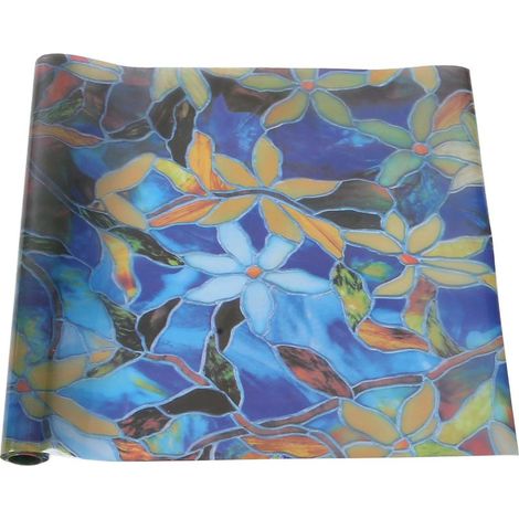 1 film pour vitres électrostatique, translucide occultant, anti-chaleur et anti-UV, PVC, 45,5 x 100 cm, pour fenêtres lisses (1/5)