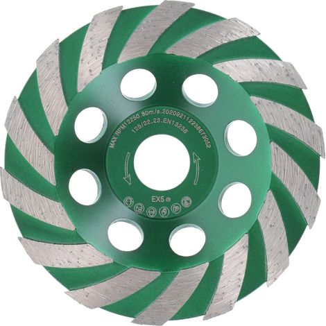 Premium Diamant-Schleifscheibe 125 mm x 22,2 mm TurboSpeed Diamant-Schleifscheibe für Beton, Mauerwerk, Stein (1/5)