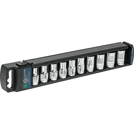 Juego de llaves vaso, cuadro 1/2" - 10 piezas