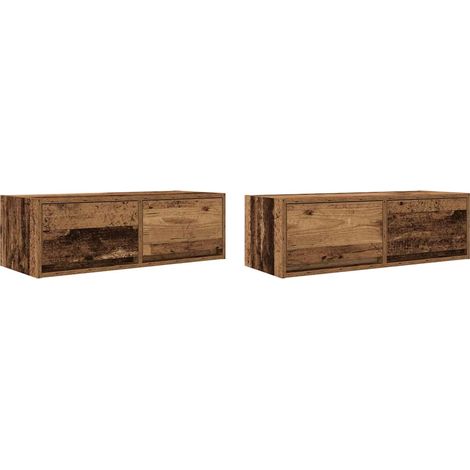 Maison Exclusive - Meubles TV 2 pcs vieux bois 80x31x25,5 cm bois d'ingénierie