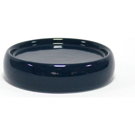 Porte savon en ceramique 3.5 x 10 cm Bulleas indigo (1/2)