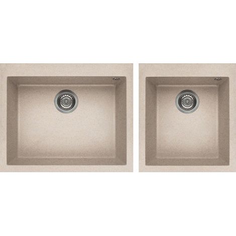 Lavello Elleci da incasso Quadra 210 Granitek Avena LGQ21051 (1/2)