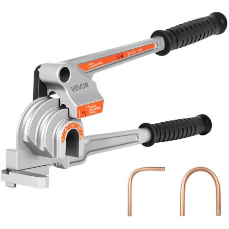 Dobladora de Tubos para Diámetro Exterior de 6,35 mm, 9,5 mm, 12,7 mm Herramienta Manual de Palanca para Doblar Tubos de Cobre y Aluminio de 180°, Ideal para Reparación de Automóviles (1/5)