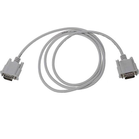 Câble adaptateur VGA DB15 mâle vers RS232 DB9 mâle / Câble d'extension graphique vidéo (blanc, 1,5 m) (1/5)