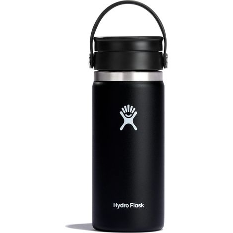 Hydro Flask - Coffee Flask - Termos da viaggio per caffè 473 ml (16 oz) - Acciaio inossidabile con isolamento sottovuoto e coperchio a prova di perdite - Wide Mouth - Black (1/5)