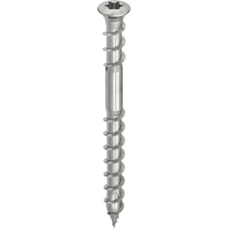 HECO TOPIX-plus A2 5,0 x 60, Terrassenbelagschraube, Linsensenkkopf, Drive, UK-Gewinde, blank, gleitbeschichtet (1/5)
