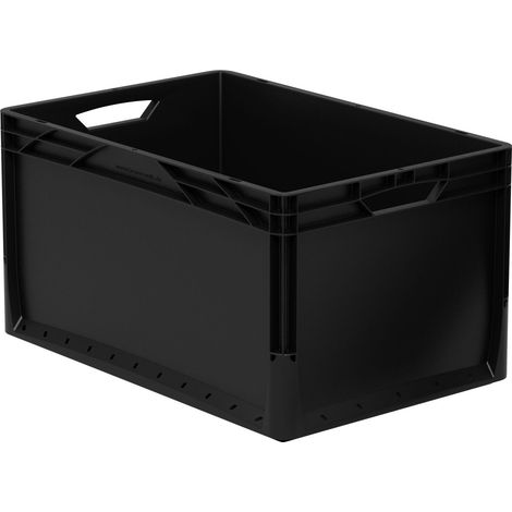Eurobox schwarz 60x40x32 cm, 62l Lagerkiste Transportbox Kunststoffbox Lagerbox (1/2)