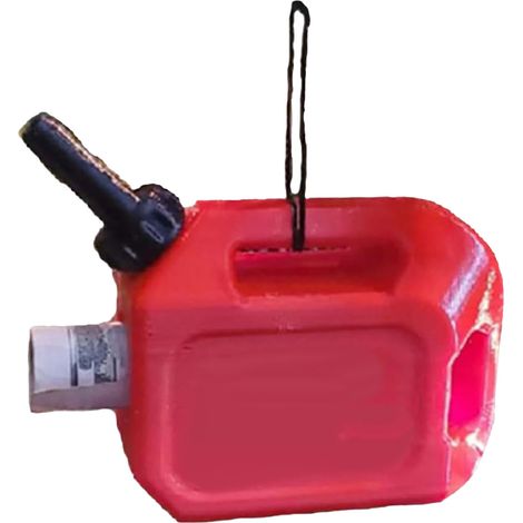 Décoration de bidons d'essence rouges, joli porte-bidon multifonctionnel en résine (1/5)