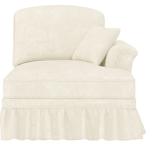 Canapé modulaire Windsor en chenille avec 1 coussin – Blanc, canapé d'angle convertible, salon moderne, design scandinave (1/4)