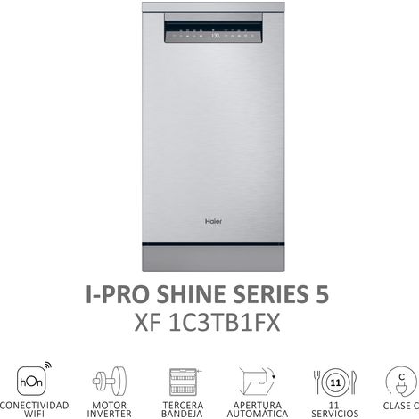 Lavavajillas Haier XF1C3TB1FX 45 cm C 11 Servicio