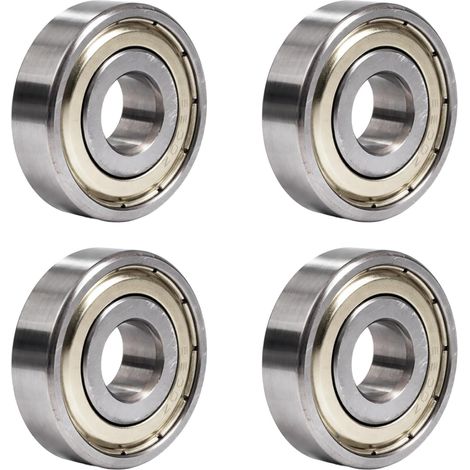 4pcs 6200zz 6200z roulement a bille 10x30x9mm, Roulements gorge profonde 6200zz 6200 zz Double joint métallique chrome Acier pour Machines et Outils (6200zz 4pcs) (1/5)