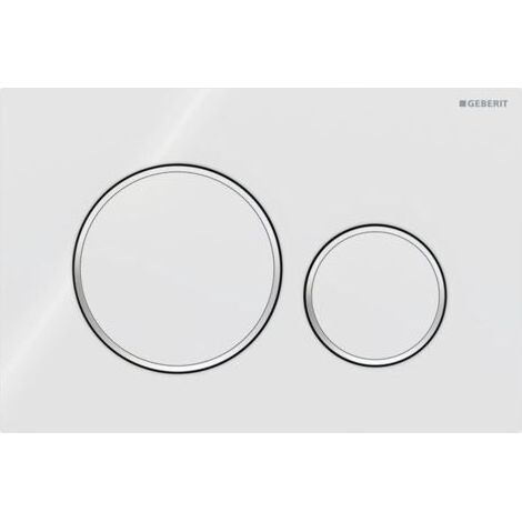 Plaque de commande Geberit Sigma20 à double chasse : blanc, chrome poli (115.882.KJ.1)-Chrom (1/5)