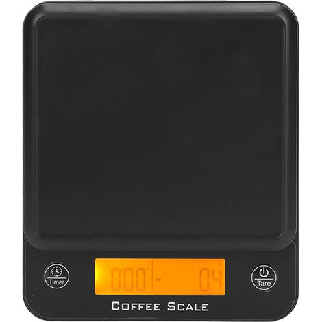 Elektronische Küchenwaage mit LCD-Anzeige, automatischem Timer für Kaffee und Backen, 0,1 g Genauigkeit, 3 kg Tragkraft (1/5)