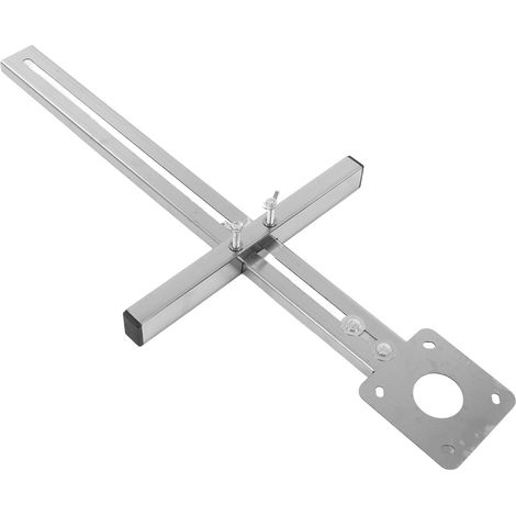Gabarit de coupe circulaire pour bois en acier allié, guide de traçage précis, outil de découpe facile, finition argentée, accessoire de menuiserie (1/5)