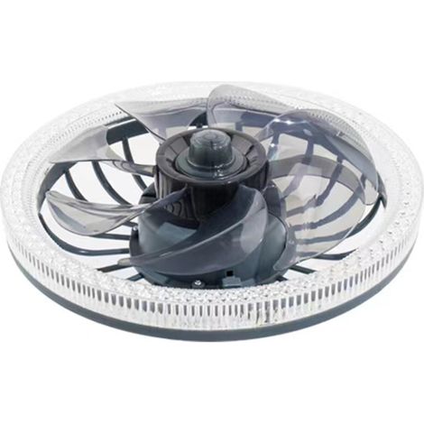 Ventilador de techo con luz LED E27 para dormitorio, mando a distancia, velocidad y brillo regulables.