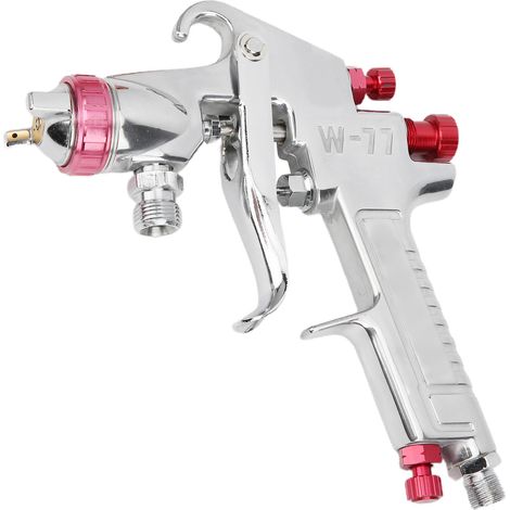 Pistolet de pulvérisation peinture professionnel 6,8 bars débit 200-240 ml/min godet inférieur raccord G1/4 universel buse 2 mm (1/5)