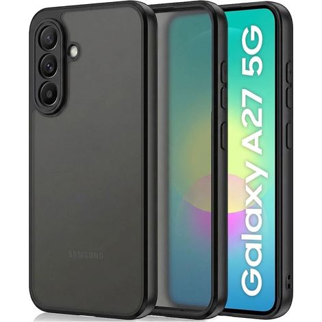 Custodia fumé per Samsung Galaxy A27 5G, Fusion Hybrid, cornice nera (1/5)