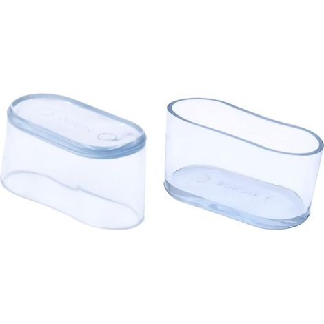 Lot De 52 Embouts De Pieds De Chaise Ovales Transparents En Pvc Souple Pour Pieds De Chaise Et De Table 20 X 40 Mm (2,0 X 4,0 Cm) (1/5)