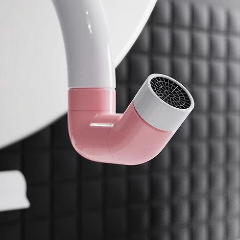 Weitwinklige, massive ABS-Wasserhahn-Luftsprudler – Rosa/Weiß – 24 mm Außengewinde (1/5)