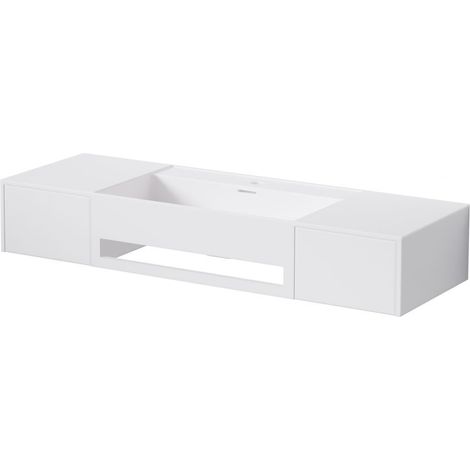 Steinberg Serie 443 Lavabo mural, 2 cajones, con toallero,