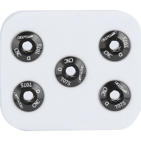 Jeu de 5 vis noires en alliage d'aluminium pour plateau unique de pédalier, bras de manivelle allongé, fixation robuste pour vélo, quincaillerie de rechange (1/5)