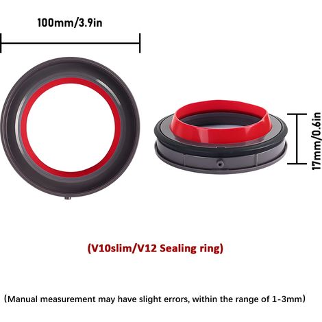 (1 pièce V12) Convient pour le joint d'étanchéité du couvercle de la poubelle, accessoire de rechange pour aspirateur. (1/4)