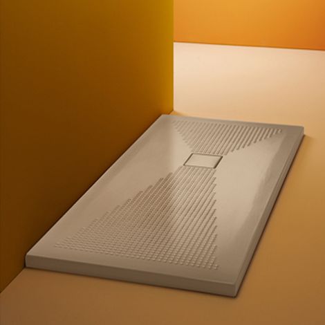 Piatto Doccia In Ceramica Color Cappuccino 80 x 120 cm Ultraflat - 3 cmAntiscivolo - Antigraffio - Antibatterico (1/5)