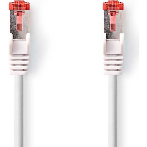 Nedis CAT6-Netzwerkkabel / RJ45 Stecker / RJ45 Stecker / S/FTP / 0.25 m / Innen / Rund / LSZH / Weiss / Box