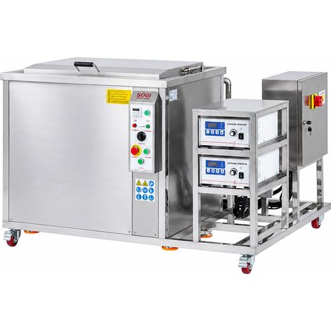 Vasca lavapezzi ad ultrasuoni SOGI VL-U3600RR da 360L - con pompa e disoleatore a cartuccia - acciaio inox AISI 304 (1/5)