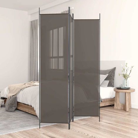 Paravent Cloison de séparation 3 panneaux - Séparateur de Jardin Anthracite 150x200 cm Tissu BV711386 - BonneVie (1/5)