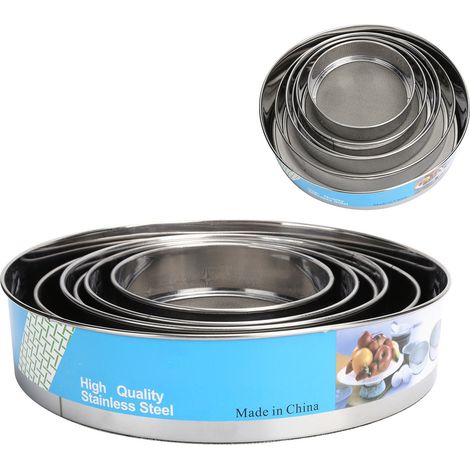 Ensemble de 6 Tamis à Farine en Acier Inoxydable, Filtre à Maille Fine, Accessoire de Cuisine Pratique (1/5)