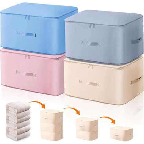 Lot de 3 organisateurs auto-compression peu encombrant sac compression empilable (1/5)