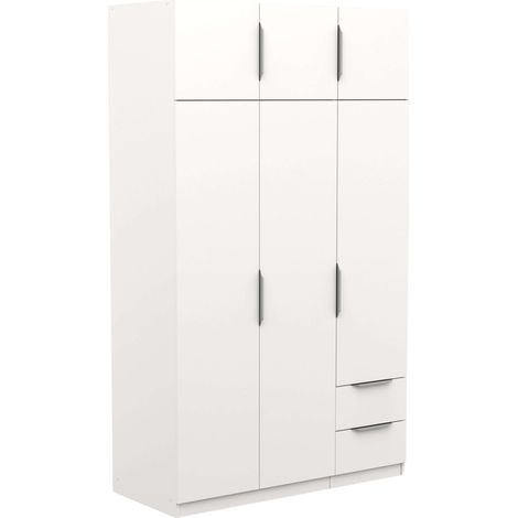 Armario Ghost Grande 6 Puertas y 2 Cajones Color Blanco Mate 203x119 cm (1/5)