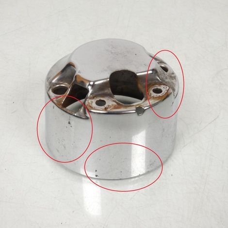 [PRODUIT D'OCCASION] Cuvelage arrière chromé de compteur origine pour moto Yamaha (1/3)