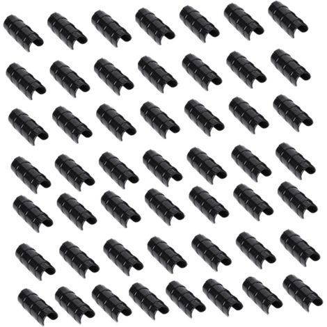 F Fityle 50 Pinces à Film de Serre, Clips à Film de Serre Fixation pour Tubes Ronds, Accessoires de Jardin pour Serres, Abris et Bâches Extérieures, Diamètre 19 mm (1/5)
