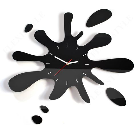 Große Wanduhr fürs Wohnzimmer KLEKS
