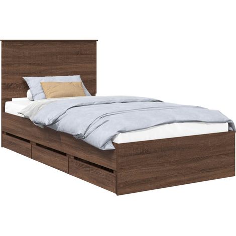 Maison Exclusive - Estructura de cama Roble Marrón 100 x 200 cm M (1/5)