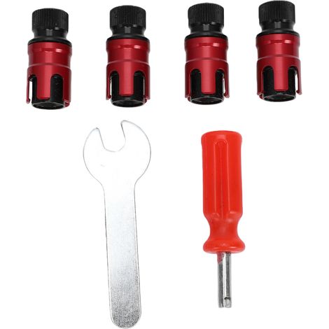 Kit valve dégonflage pneu, valves rapides hautes performances SUV ATV camions lourds rouge (1/5)